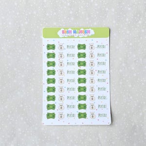 Payday Planner Stickers, Sticker Sheet with 54 Stickers