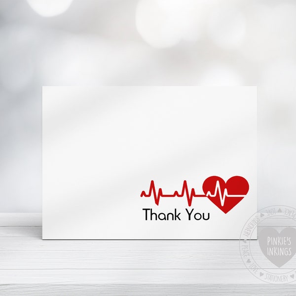 Heartbeat, Thank You Cards, Set of 8