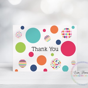 Colorful Bubbles, Thank You Cards, Set of 8