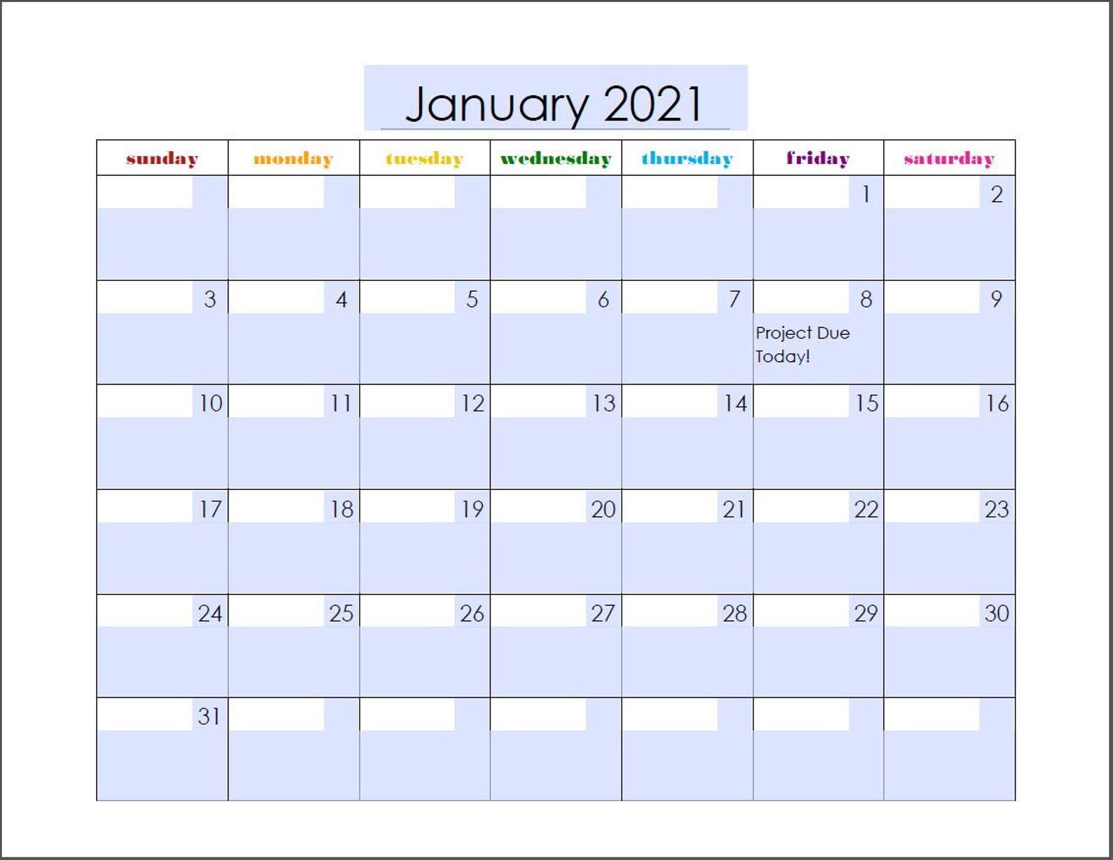 Printable EDITABLE 11x8.5 Monthly Calendar Simple - Etsy