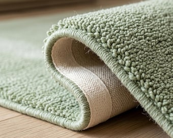 Hand Tufted Wool Rug, Sage Green, Modern Farmhouse Minimalist Decor