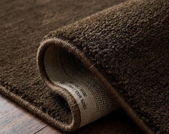 Hand Tufted Wool Dark Brown Rug, Solid Modern Carpet, Minimalist Rugs For Living Room, Home Decor Carpet, New Home Gifts And Gift Rug 5×8