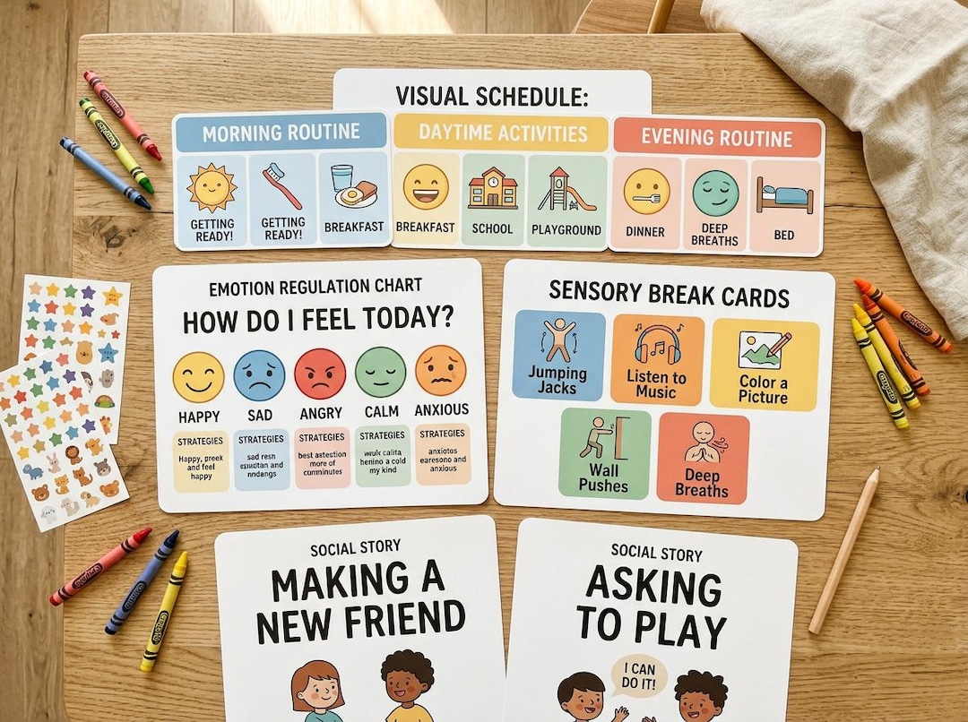 Special Needs Visual Schedule & Emotion Regulation Pack - Etsy