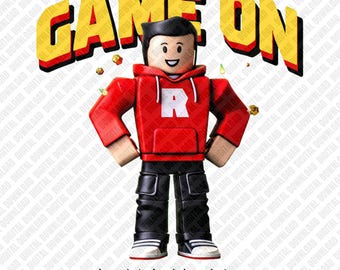 Spiel auf Roblox PNG, Level Up Block Gamer Sublimationsdesign, Retro Videospiel Clipart, Kids Gaming DTF T-Shirt Grafik