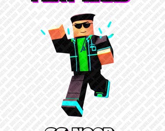 Spielen Sie Hard GG Noob Roblox PNG, Cooler Cyber Gamer Avatar Sublimationsdesign, Videospiel Neon Clipart, Kids Gaming DTF T-Shirt Grafik