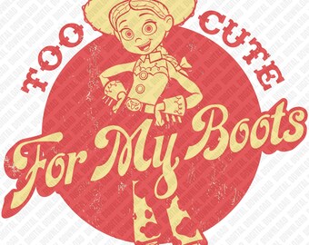 Disney Toy Story Jessie PNG, Too Cute For My Boots,  Princess Clipart