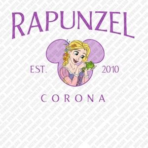 Raiponce Est 2010 PNG, Sublimation de princesse Corona, Pascal Clipart pour transfert DTF, Fantasy Apparel graphique
