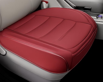 Luxury PU Leather Car Seat Cover, Anti-Slip Full Protection, Storage Pocket, Universal Fit