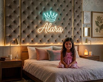 Custom Kids Neon Name Sign LED Personalized Name Light Bedroom Wall Decor Baby Nursery Neon Name Sign Kids Room Light