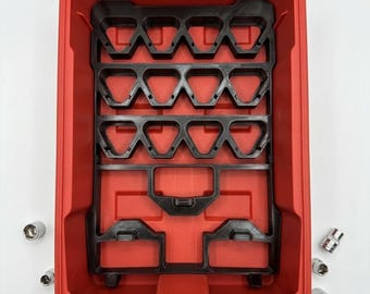 M12 Battery Organizer Insert – 15 Slot PETG Tray for Packout Drawers