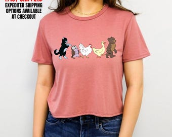 Cute Animals Crop Top, Little Bear Story Shirt, Cute Travel Outfit, Disney Land Family Trip Tee