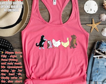 Disney Fan Little Bear Racerback Tank Top, Fantasy Story Trip Outfit, Gift For Moms