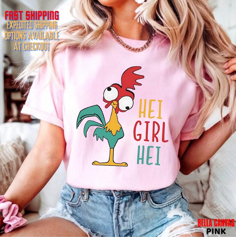 Disney World Moana Hei Girl Hei T-Shirt, Funny Rooster Graphic Sweatshirt, DisneyLand Trip Shirt, Comfort Colors Tee bild 10