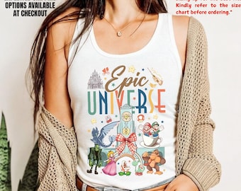 Disney World Epic Universe Racerback Tank Top, Magical Kingdom 2026 Disney Trip Family Outfit, Mario Brothers Game Fan