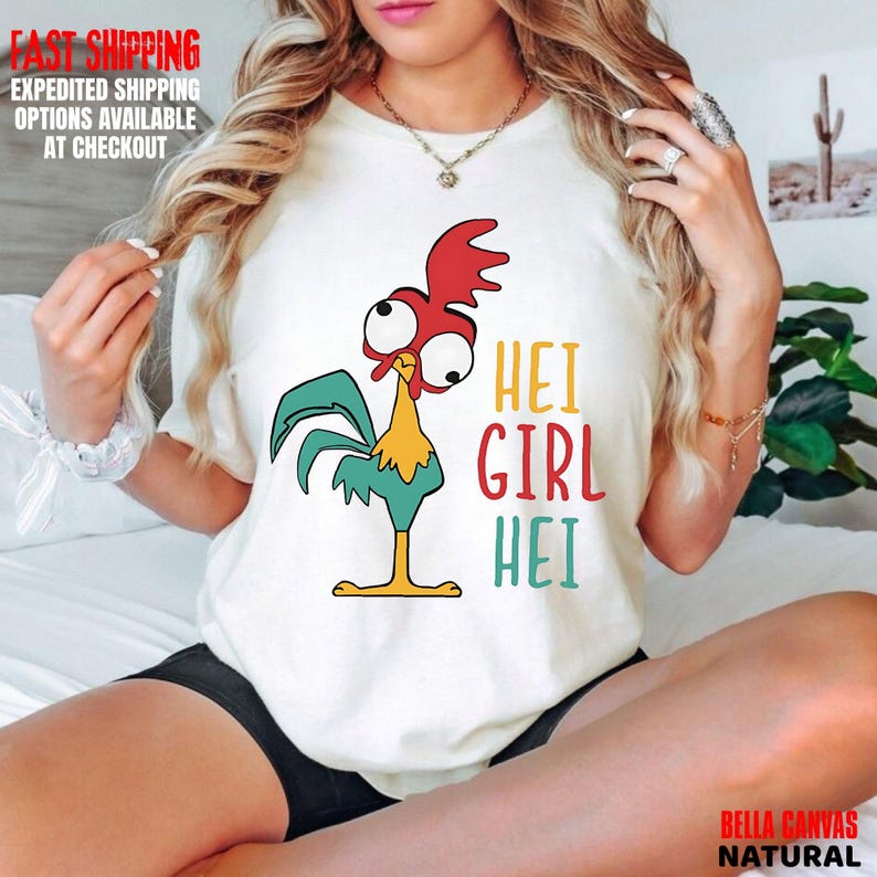 Disney World Moana Hei Girl Hei T-Shirt, Funny Rooster Graphic Sweatshirt, DisneyLand Trip Shirt, Comfort Colors Tee bild 9