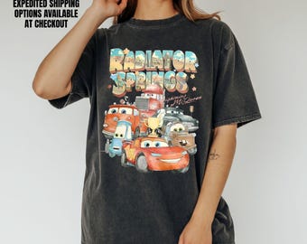 Disney Lightning McQueen The Cars Radiator Springs T-Shirt, Family Gift
