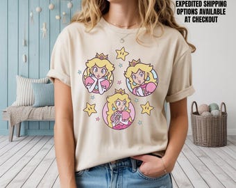 Disney Princess Peach Fan T-Shirt, Magical Kingdom Sweat, Comfort Colors Tee