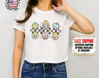 Epic Universe Mario Game Characters Outfit, Disney Trip Crop Top, Princess Peach Travel Outfit