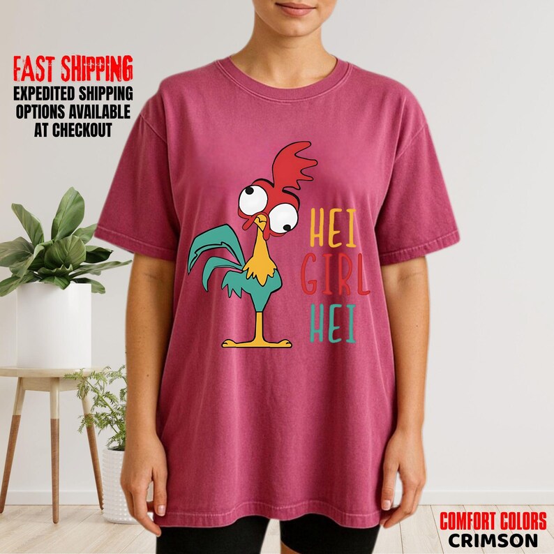Disney World Moana Hei Girl Hei T-Shirt, Funny Rooster Graphic Sweatshirt, DisneyLand Trip Shirt, Comfort Colors Tee bild 13