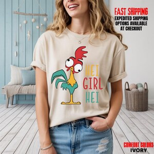 Disney World Moana Hei Girl Hei T-Shirt, Funny Rooster Graphic Sweatshirt, DisneyLand Trip Shirt, Comfort Colors Tee bild 2
