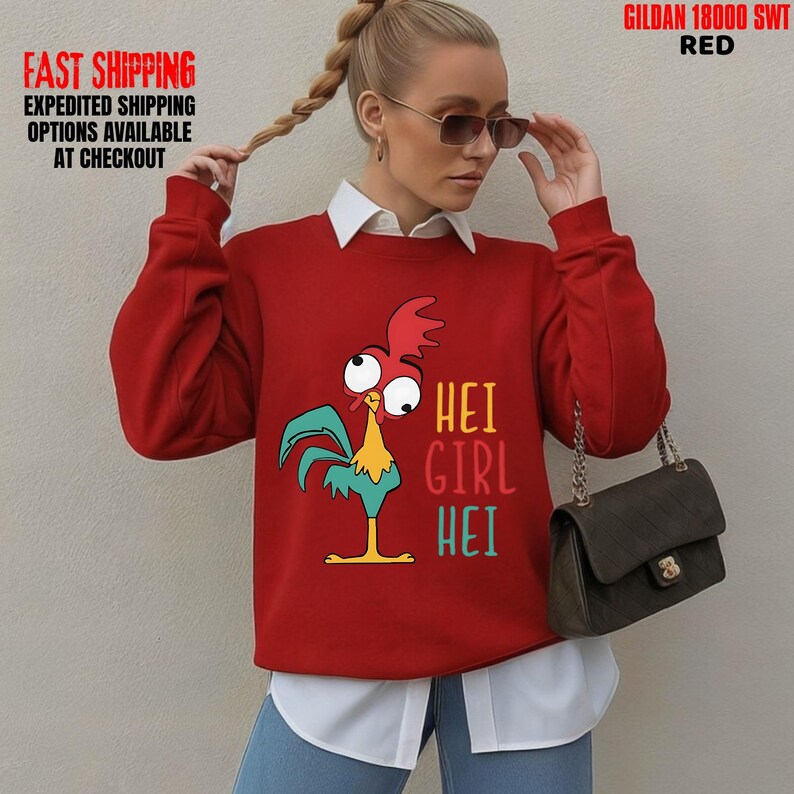 Disney World Moana Hei Girl Hei T-Shirt, Funny Rooster Graphic Sweatshirt, DisneyLand Trip Shirt, Comfort Colors Tee bild 17