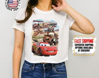Disney The Cars Radiator Springs Crop Top, Family Travel Outfit, DisneyLand Fan Gift