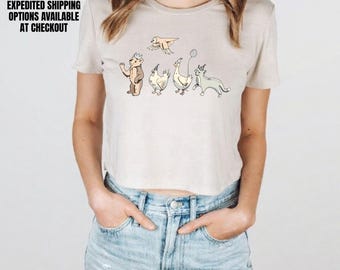 Little Bear Animal Friends Crop Top, Disney World Travel Outfit, Gift For Her