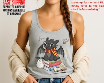 Night Fury Toothless Gryff Tank Top, Wizard Outfit, Family Vacation Apparel