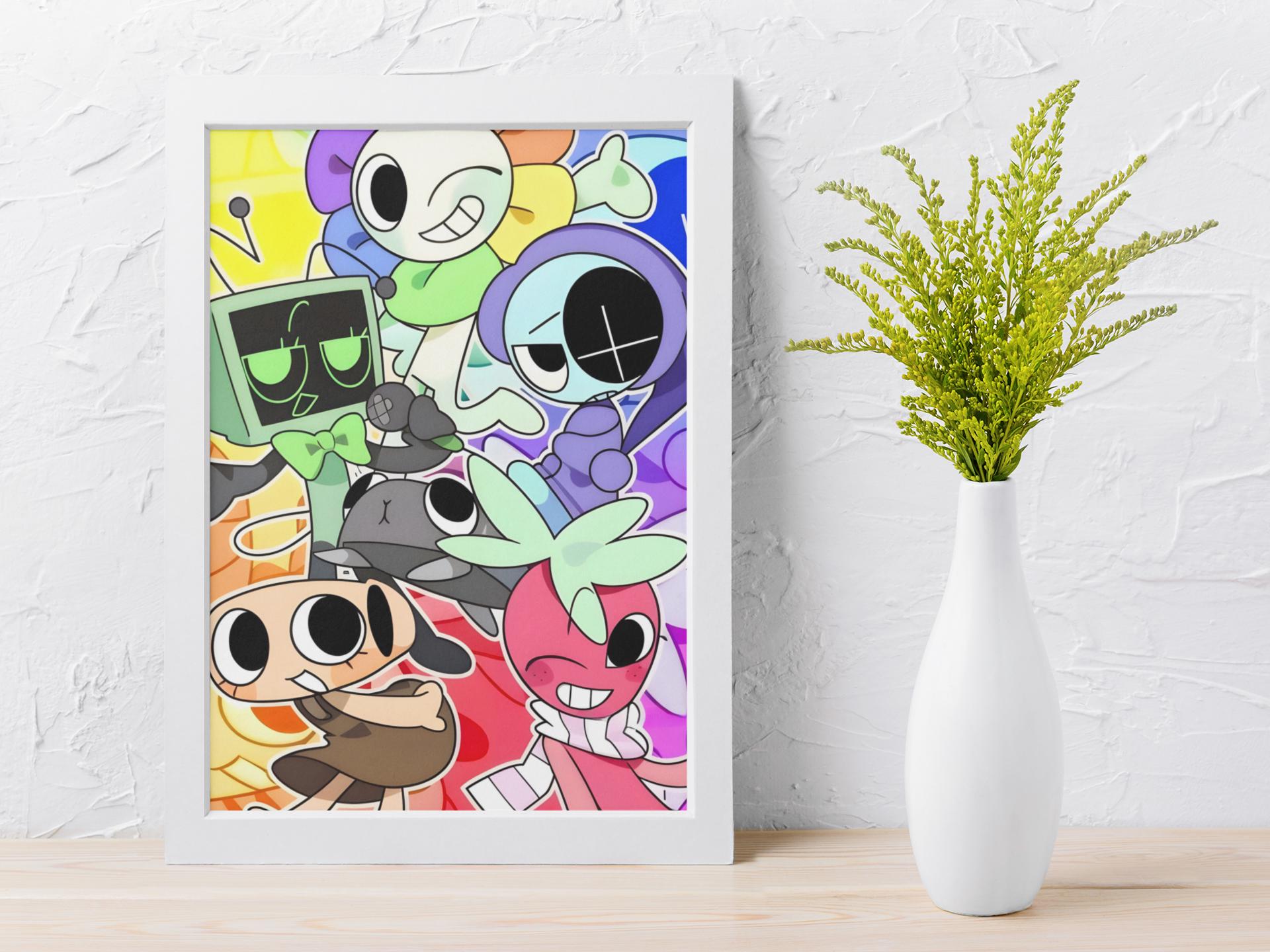 Dandys World Collage Poster | Colorful Roblox Gaming Wall Art | Cute ...