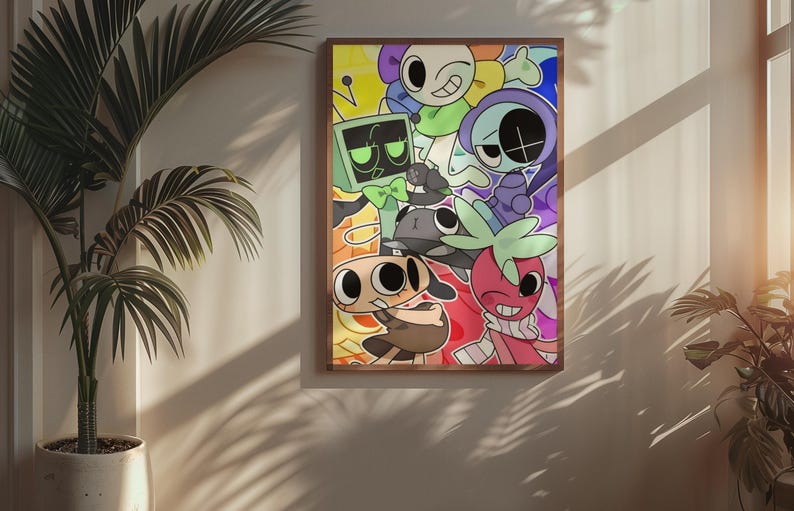 Dandys World Collage Poster | Colorful Roblox Gaming Wall Art | Cute ...