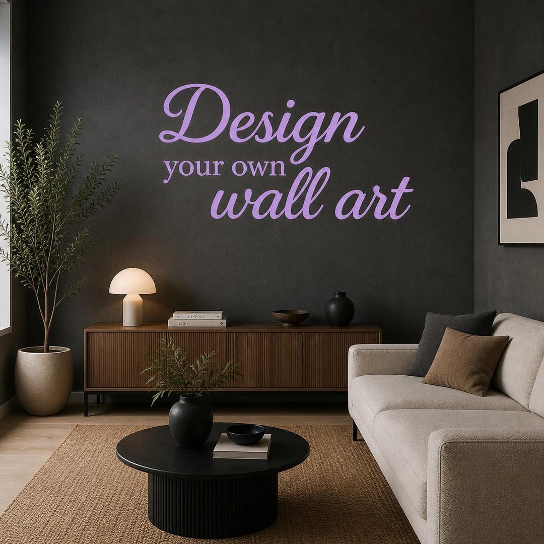 Custom Wall Text Decal | Personalised Any Wording Wall Art - Etsy