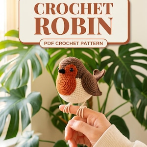 Realistic Crochet Robin Bird Pattern | Amigurumi PDF (Easy Intermediate)
