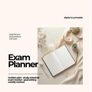 Exam Planner Template, Study Planner for Exams, Revision Planner, Student Planner PDF, Exam Tracker, Digital Download