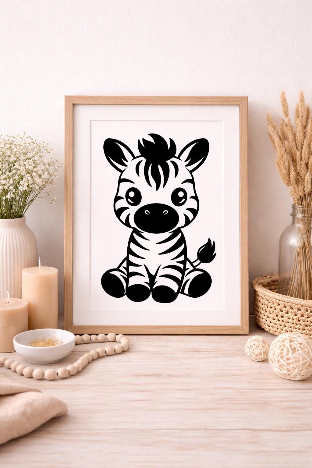 Sitting Zebra SVG, PNG, JPG Line Art for Wall Art, Cricut, Silhouette ...