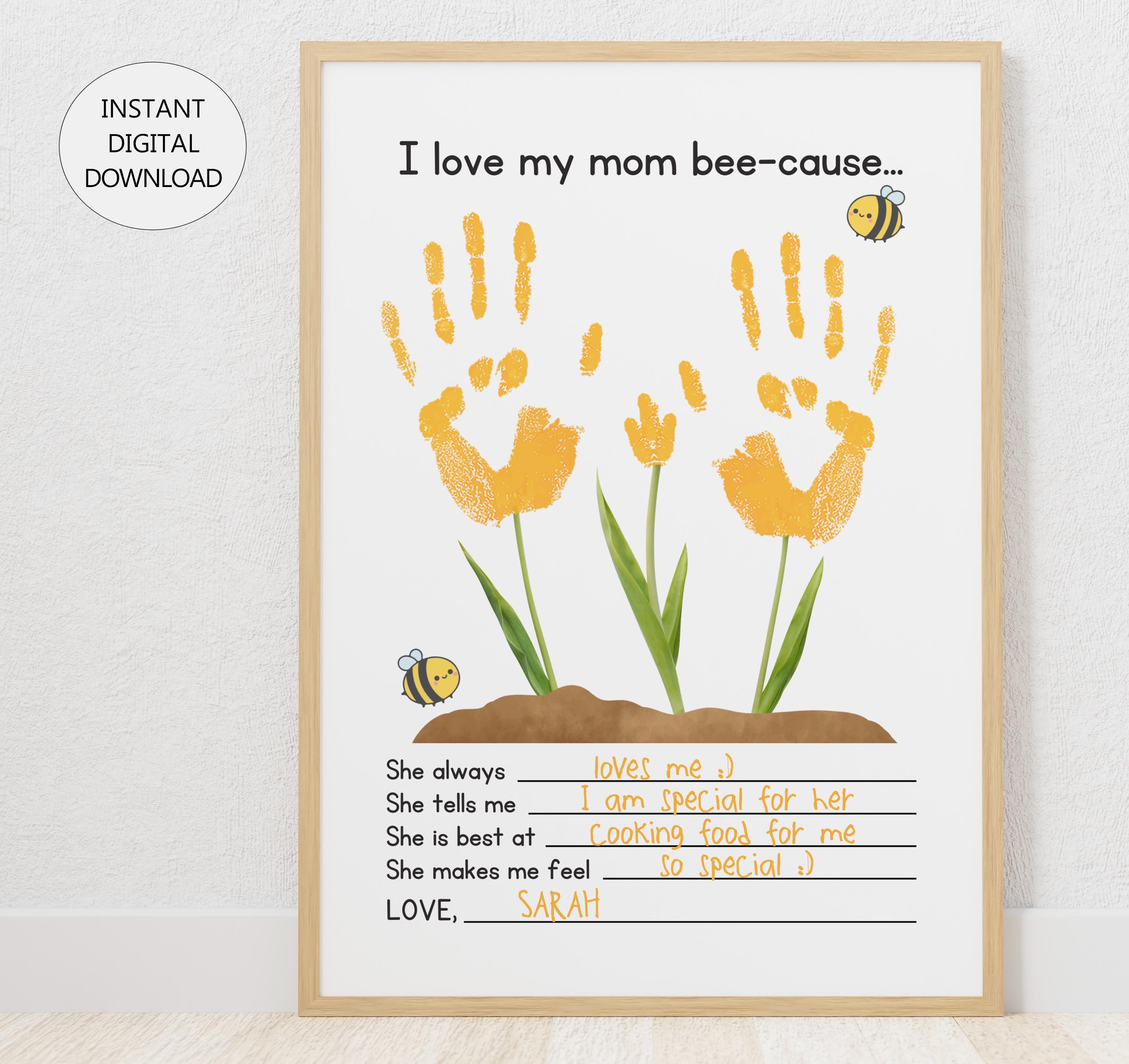Mothers Day Handprint Garden Printable Kids Handprint Keepsake…