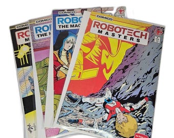 Lotto misto di 4 fumetti vintage giapponesi di Robotech, The Macross Saga e Masters Comics.