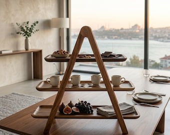 3 Tier Wooden Dessert Stand | Rustic Party Display Holder