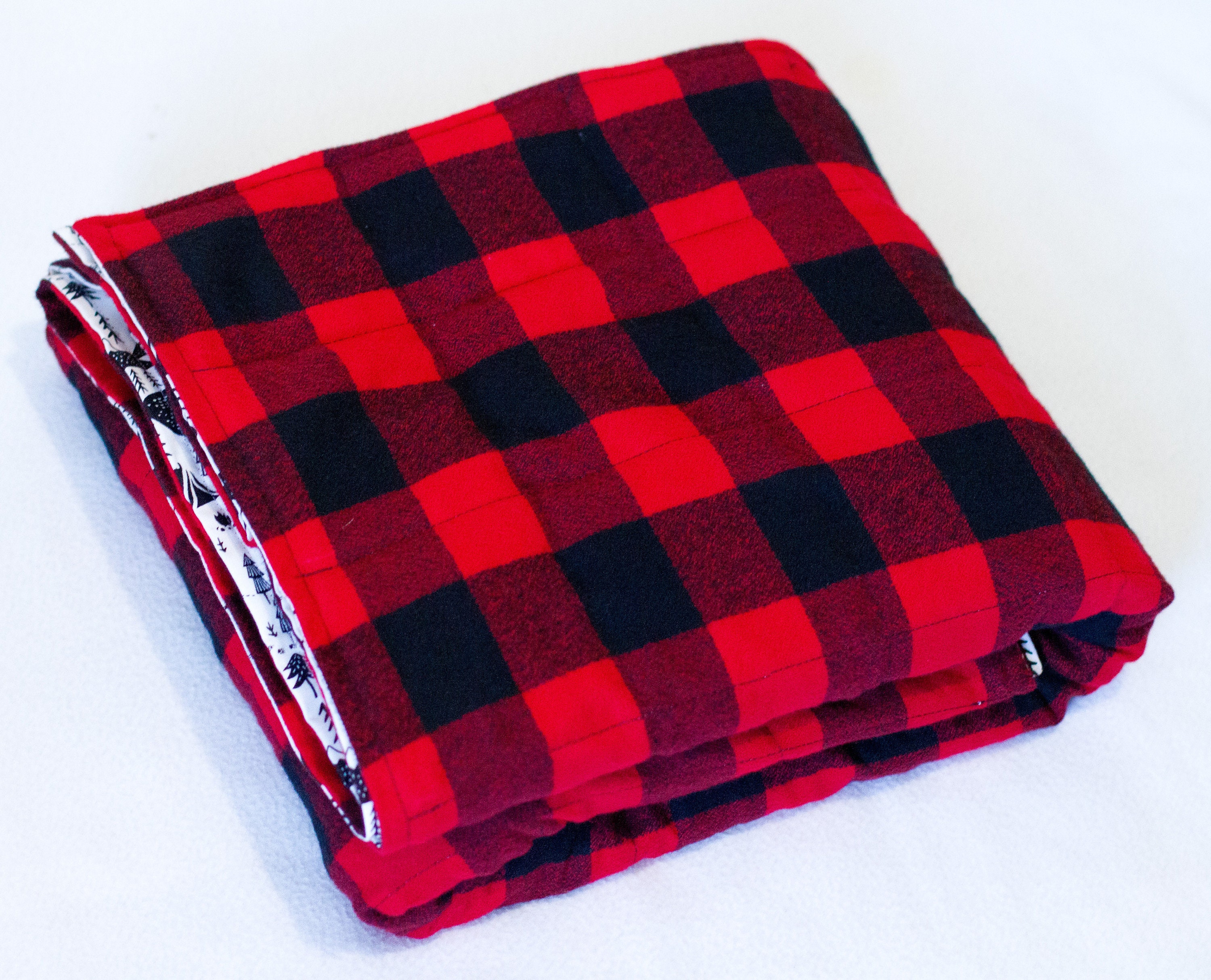 Weighted Lap Pad Child Buffalo Plaid Weighted Blanket Etsy