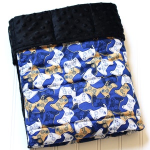 Weighted Blanket for Kids, Boys Video Game Weighted Blanket - Anxiety Relief - Minky Blanket, Gift for Boys