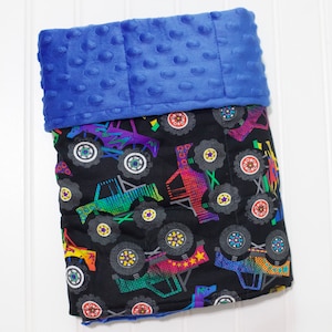 Monster Truck Weighted Lap Pad for Boys, Child, Toddler, Homework Helper, Anxiety Relief, Minky, Boys Birthday Gift