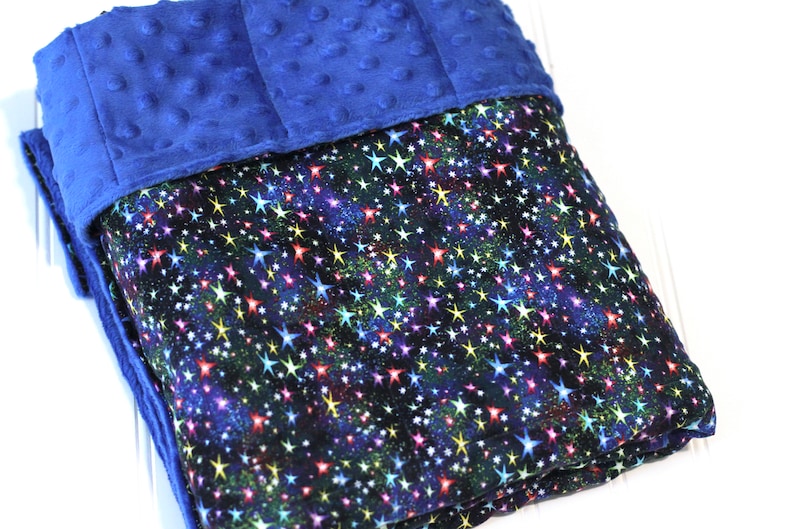 Weighted Blanket Rainbow Stars Weighted Blanket Teen Etsy