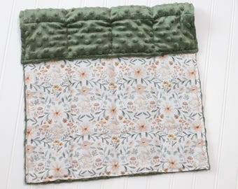 Floral Weighted Lap Pad: Bunnies, Mushrooms, Anxiety Relief, Therapy Blanket, SPD Autism, Sleep