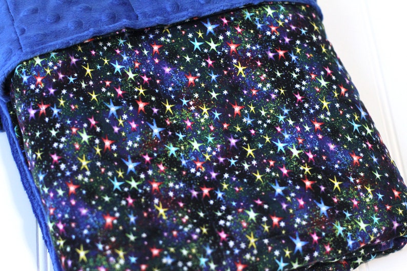 Weighted Blanket Rainbow Stars Weighted Blanket Teen Etsy