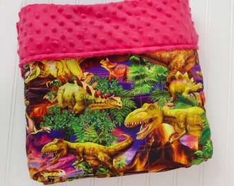 Dinosaur Weighted Blanket: Sensory needs, therapy Autism SPD, ADHD, child, teen, adult, birthday gift