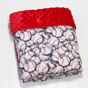 Baseball Weighted Blanket for Teen Child Adult, Sports, Minky Blanket, Anxiety Relief, Gift for Boys, cooling blanket, birthday gift