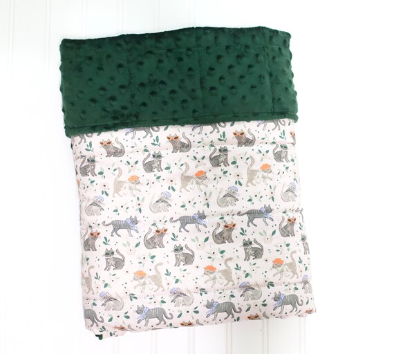 Cat Weighted Blanket for Teen Child Anxiety Relief Sleep Blanket Minky Gift for Girls Kids Christmas Gift Etsy