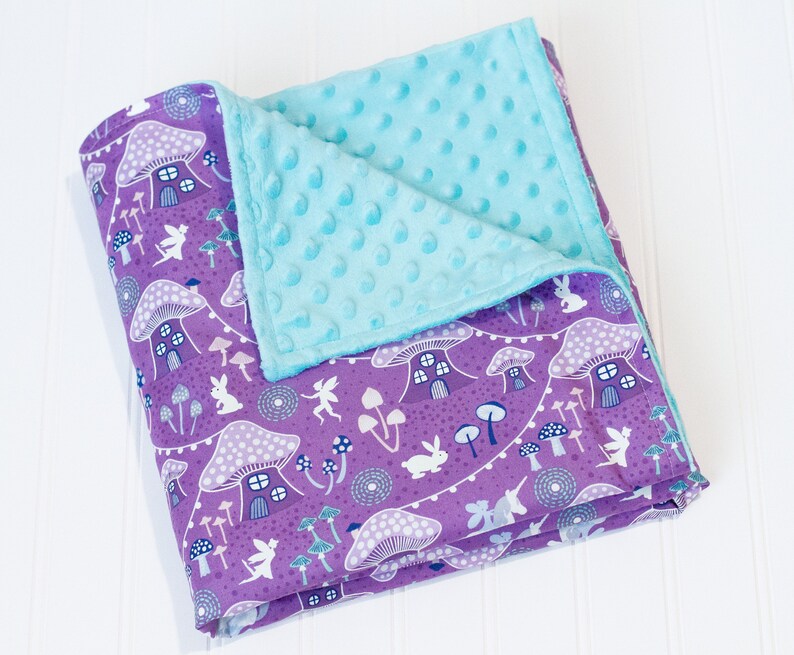 Glow In The Dark Weighted Blanket Child Unicorns Fairies Etsy