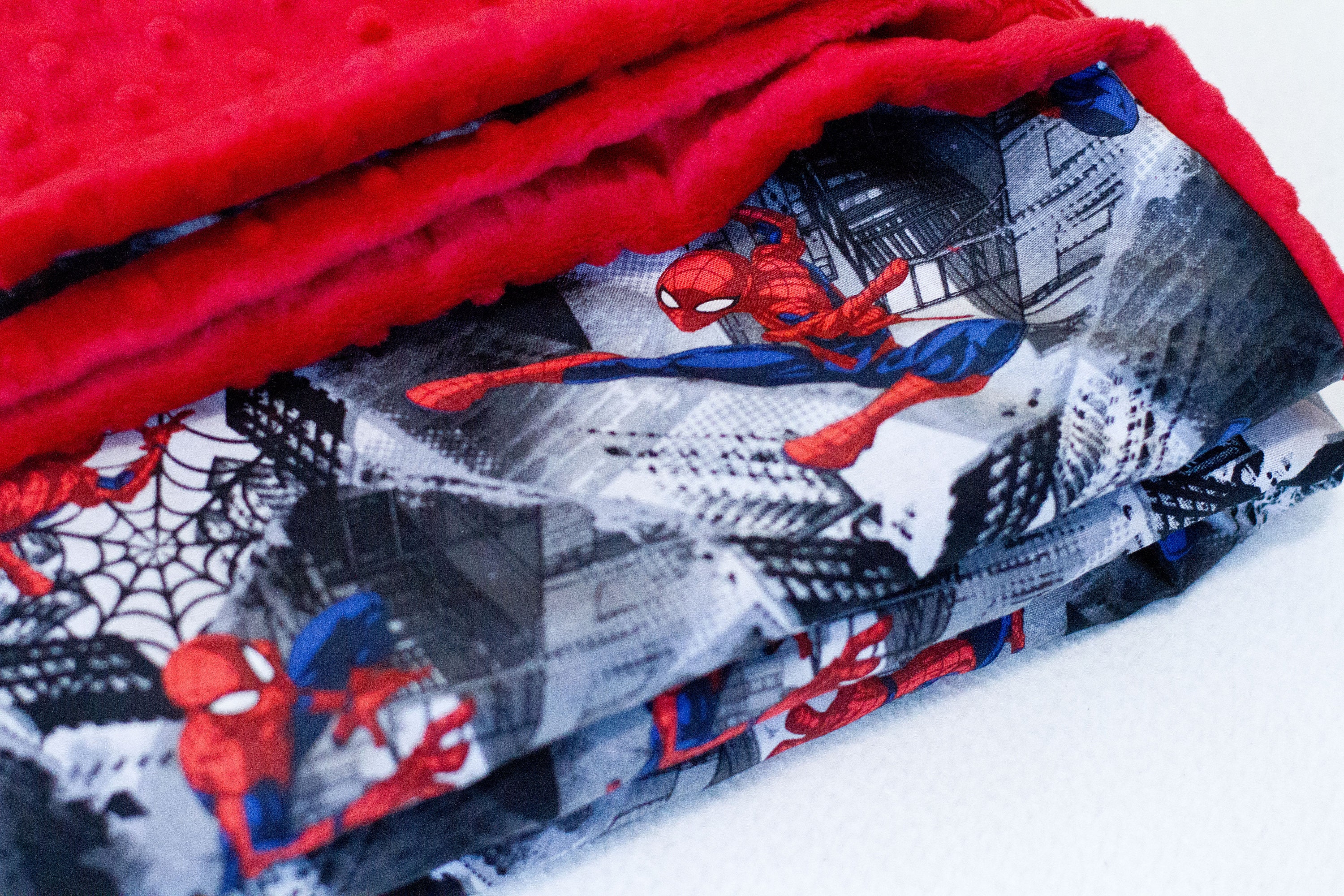 Boys Spiderman Weighted Blanket - Boys or Girls Spiderman Weighted