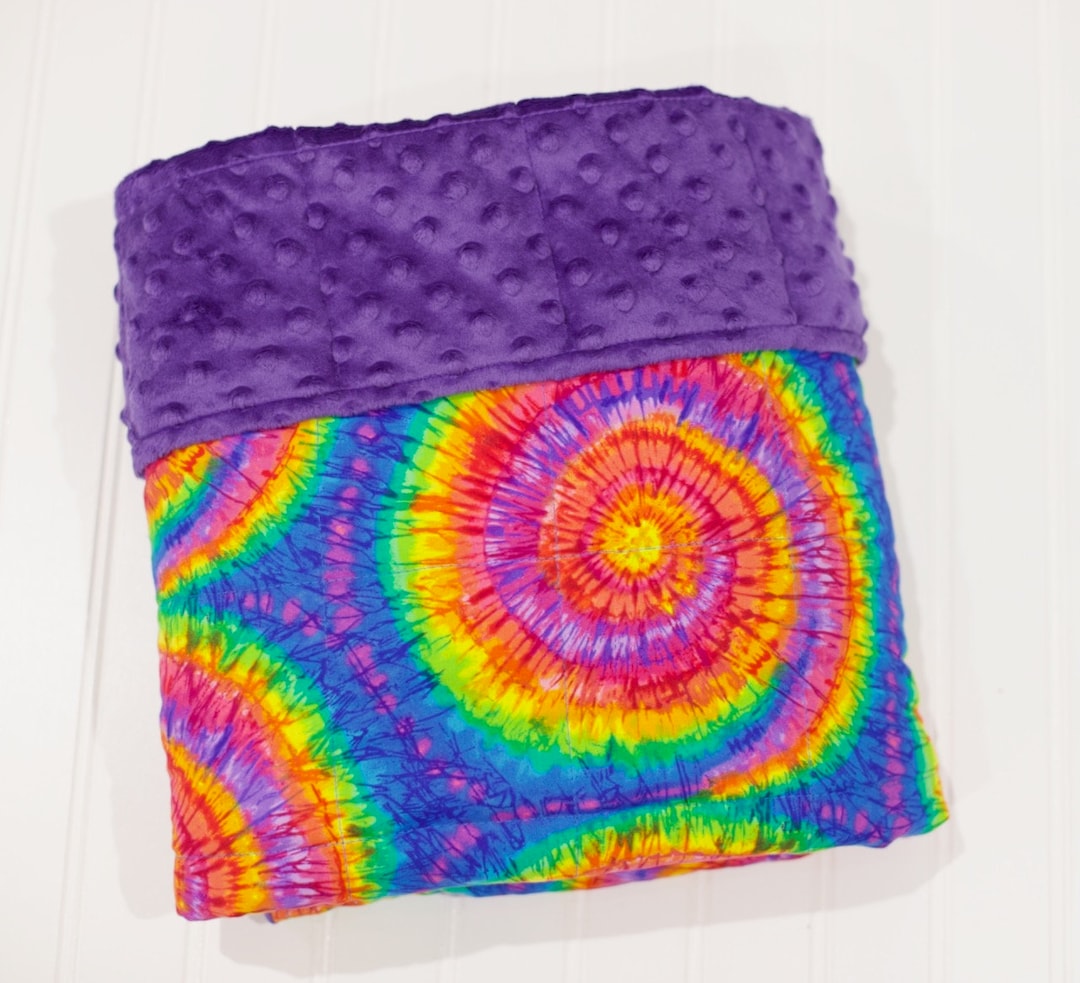 Tiedye Weighted Blanket, Girls Primarycolored Tyedye Weighted