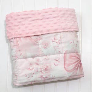 LoveShack Fancy Floral Bows Weighted Blanket for girls, Teens, gift for her, anxiety relief, Autism, ADHD, SPD, Therapy, special needs, RLS